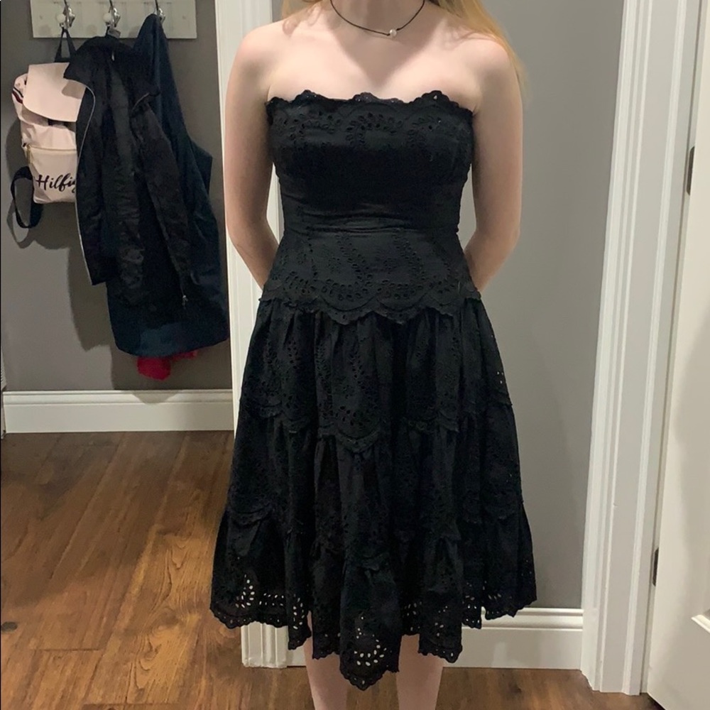 black ball dresses for women Unique Black Satin Long Prom Dresses with High Slit, Black Formal Dres –  abcprom main image 1